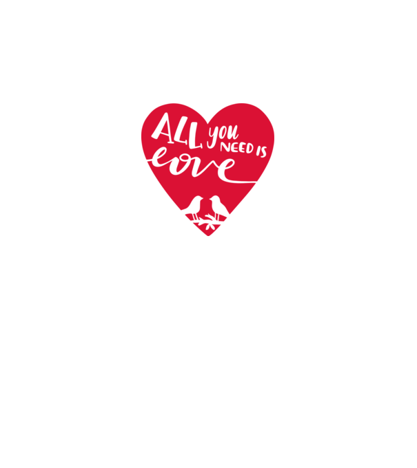 All you need is Love - Csak a Szeretetre van szükséged minta királykék pólón