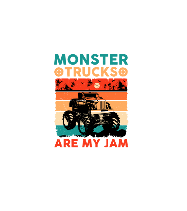 Monster Truck minta sötétkék pólón