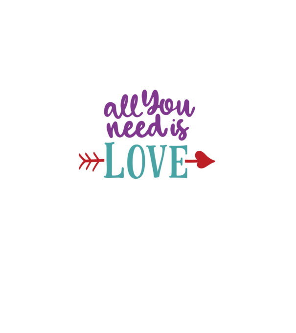 All You need is Love - Szeretet amire szükséged van minta fekete pólón