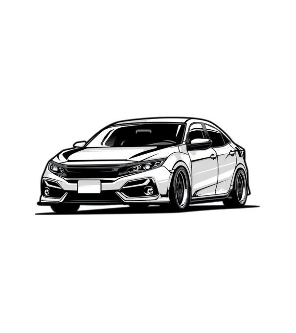 Honda Civic minta fehér pólón