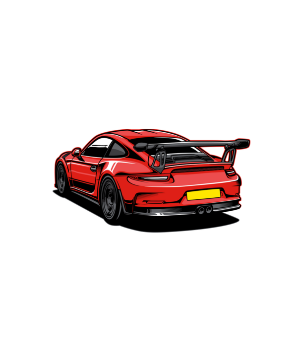 Porsche 911 GT3 minta fekete pólón