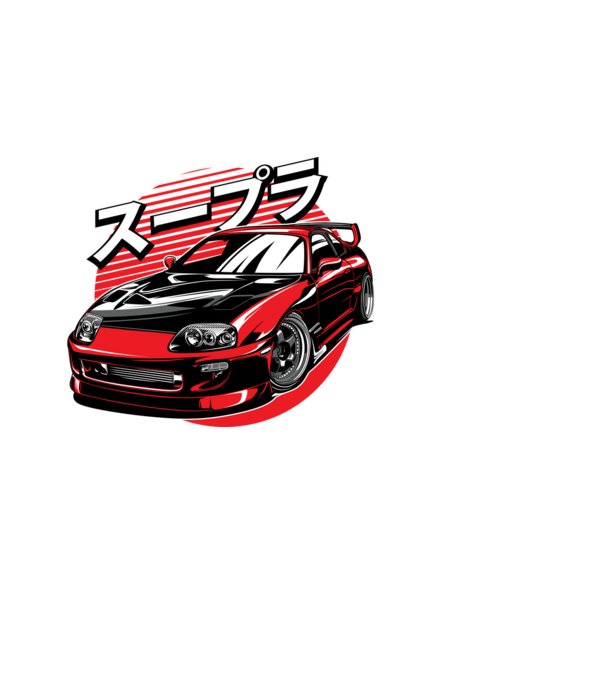Toyota Supra minta fekete pólón