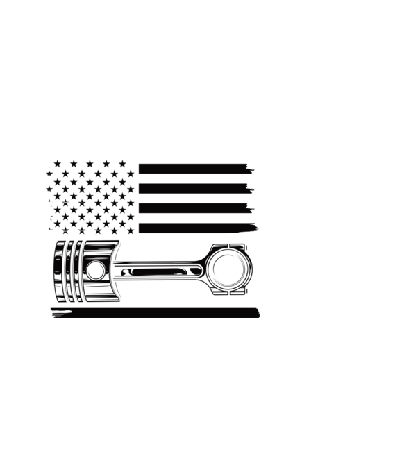 Amerikai autó - motor minta világoskék pólón