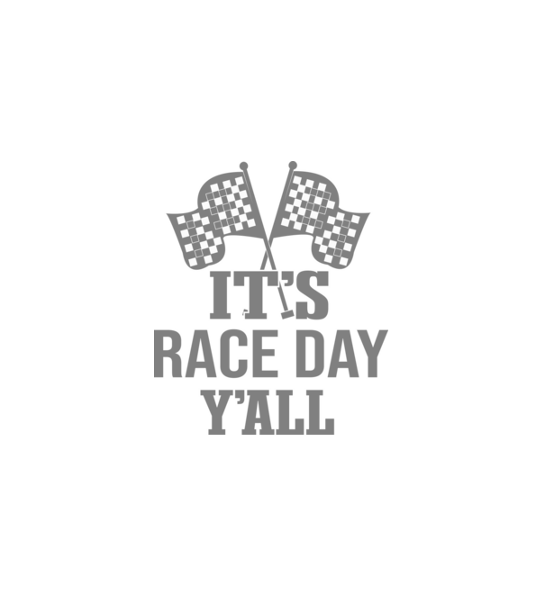 It's race day y'all - Versenynap van! minta fekete pólón