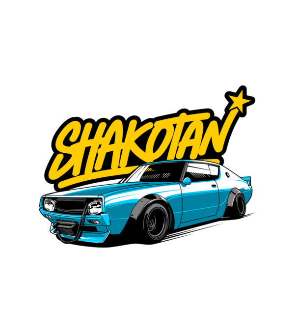 Shakotan Style minta fehér pólón