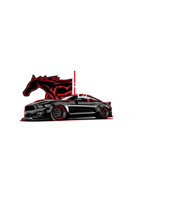 Ford Mustang GT minta fehér pólón
