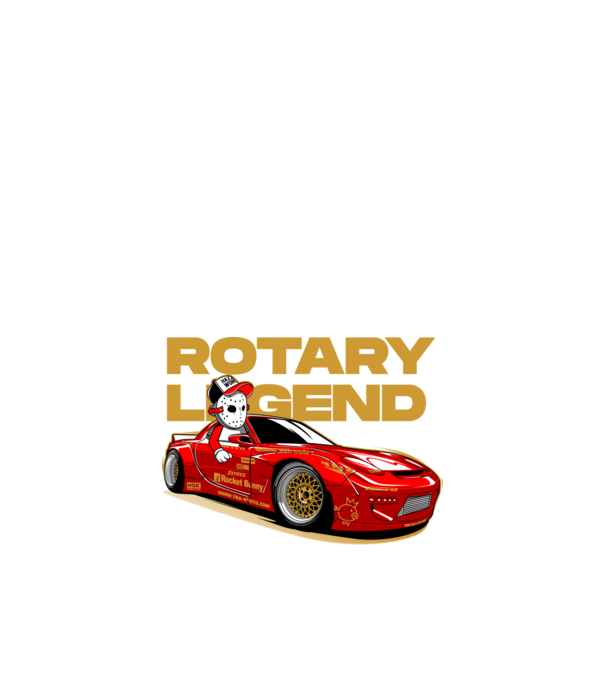 Mazda RX-7 - Rotary Legend minta fekete pólón