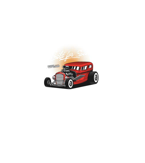 Hot Rod minta fekete pólón