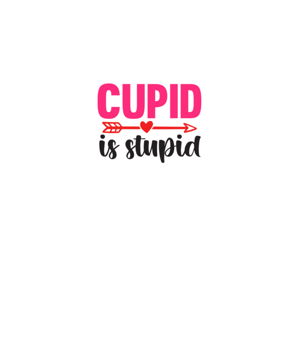 Cupid is Stupid - Ámor hülye minta homokszín pólón