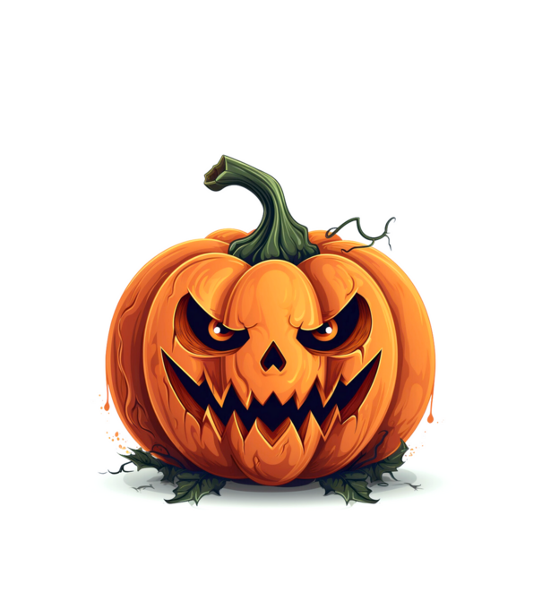 Halloween tök minta fehér pólón