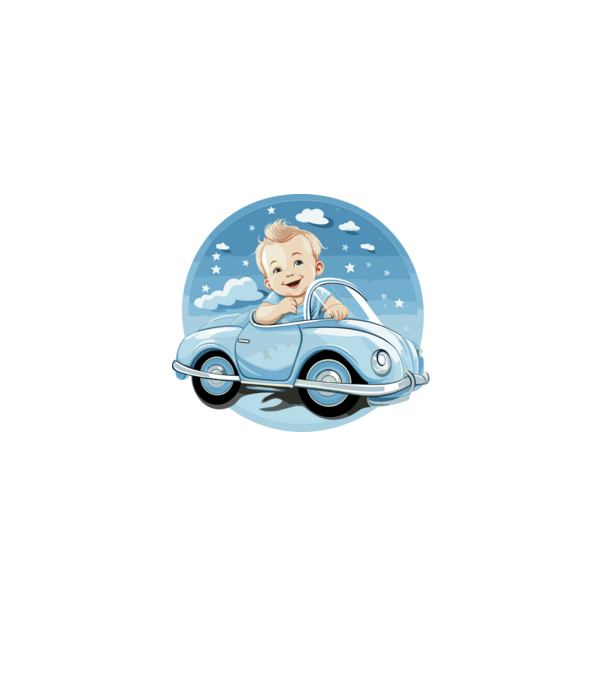 Baby Car (Baba autó) minta fehér pólón