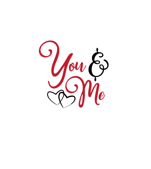 You and Me - Te és Én minta szürke pólón