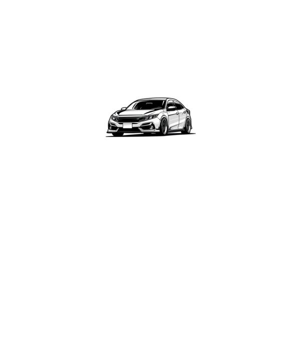 Honda Civic minta királykék pólón