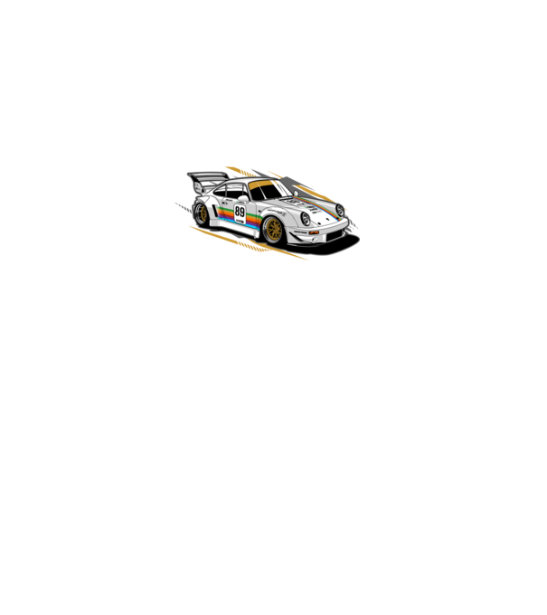 Porsche 964 minta fekete pólón