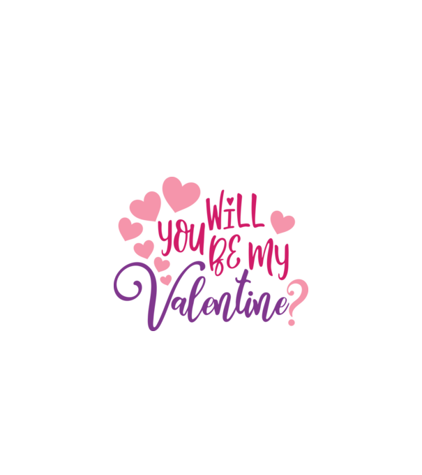 Will you be my Valentine - Leszel a Valentinom? minta fekete pólón