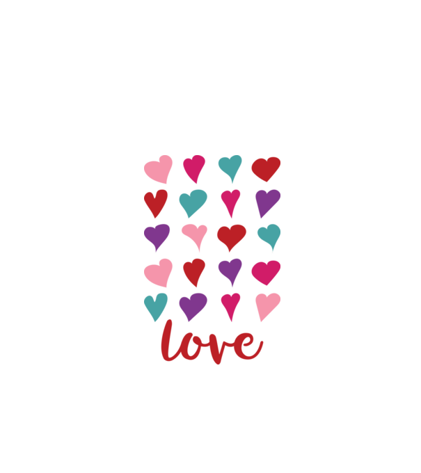 Love - Szerelem, Szeretet minta fekete pólón