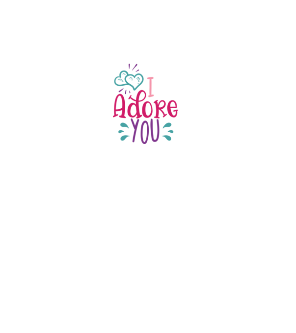 I Adore You - Imádlak minta fekete pólón