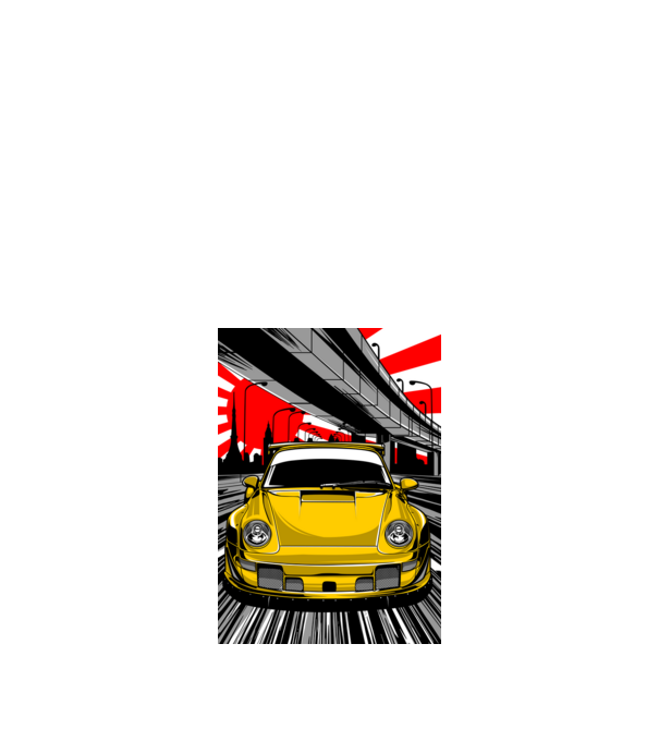 Porsche Carrera 911 Stinger  minta fekete pólón