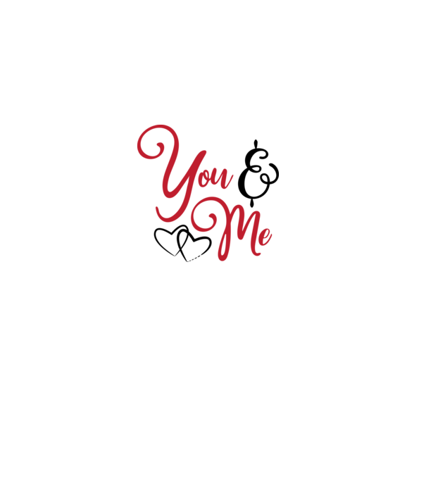 You and Me - Te és Én  minta piros pólón
