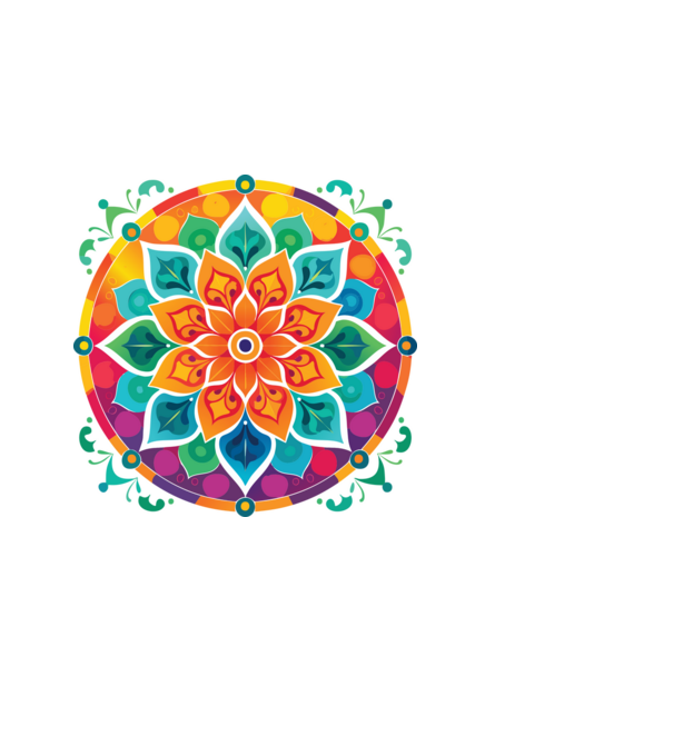 Mandala minta fekete pólón