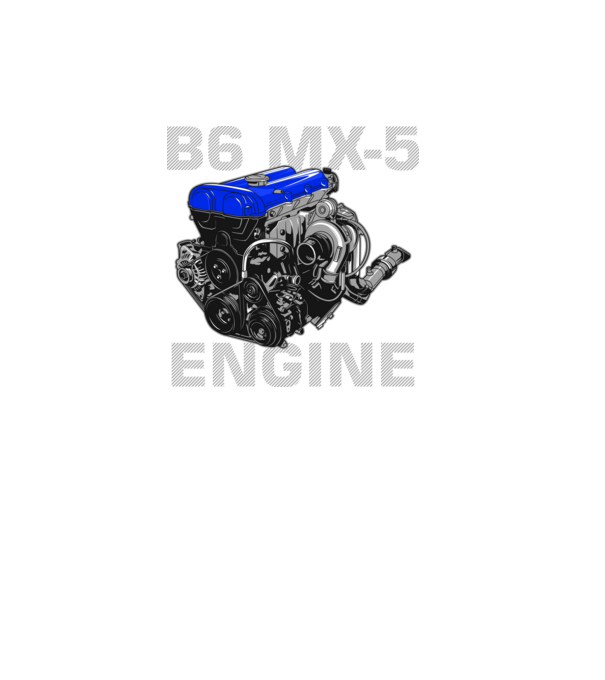 Mazda B6 MX-5 Engine (motor) minta fekete pólón