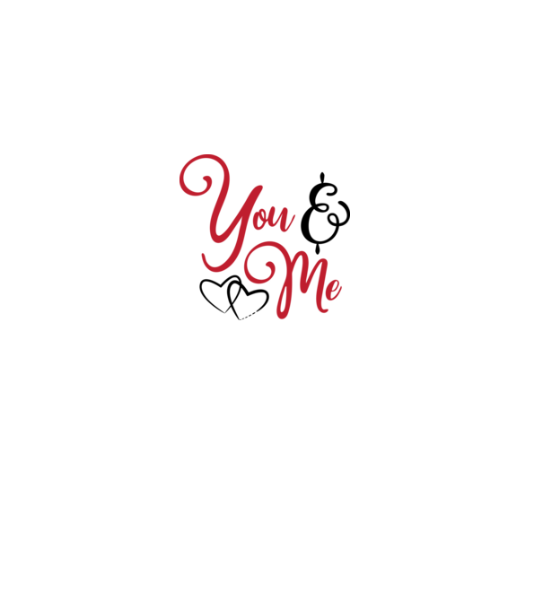 You and Me - Te és Én minta fehér pólón