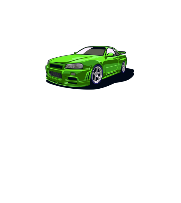 Nissan Skyline GTR minta világos rózsaszín pólón