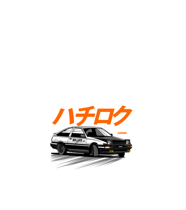 Toyota Sprinter Trueno AE86 minta fekete pólón