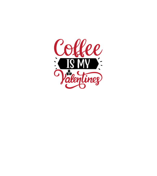 Coffee is My Valentine - A kávé az én Valentinom minta királykék pólón