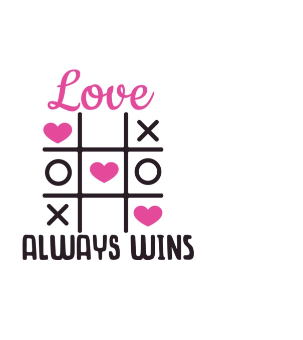 Love Always Wins - A szerelem mindig győz minta fehér pólón