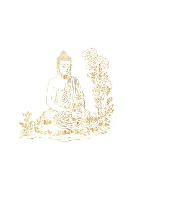 Buddha minta fekete pólón