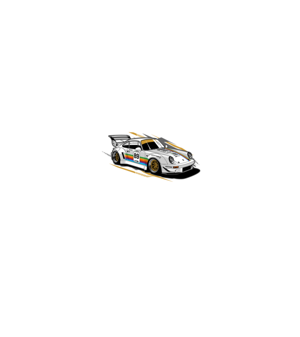 Porsche 964 minta fekete pólón