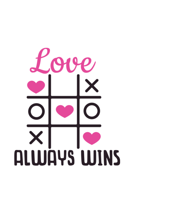 Love Always Wins - A szerelem mindig győz minta világoskék pólón
