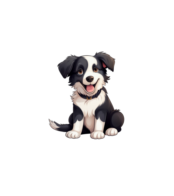 Aranyos kutya - Border Collie minta fehér pólón