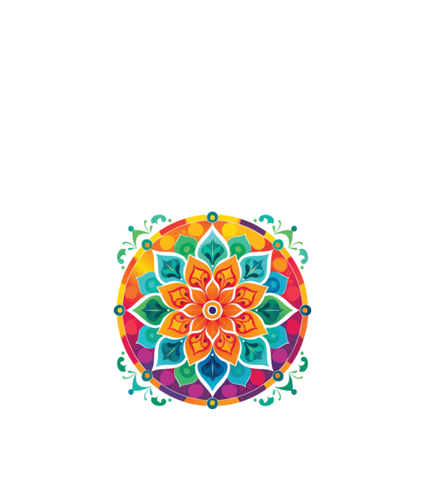 Mandala minta fekete pólón