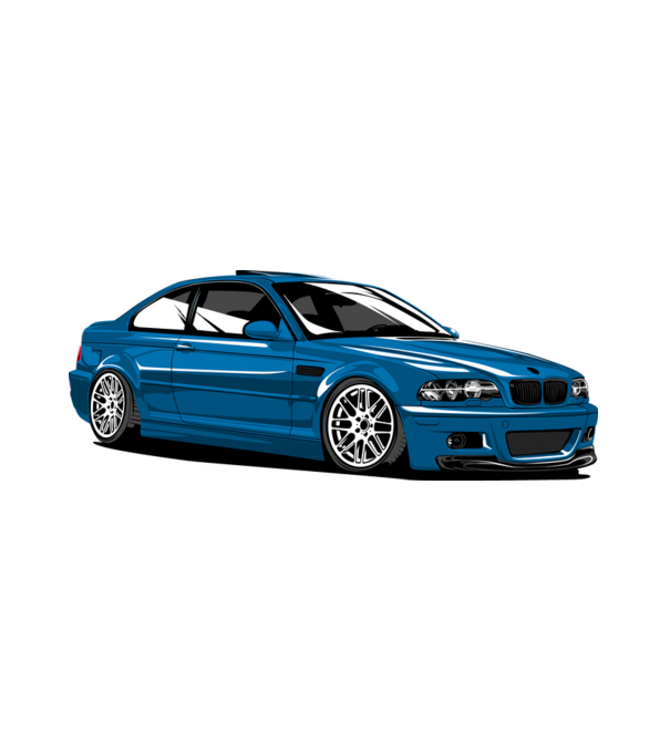 BMW M3 E46 Coupe minta fehér pólón