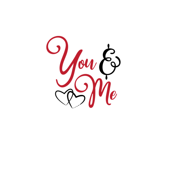 You and Me - Te és Én minta fehér pólón