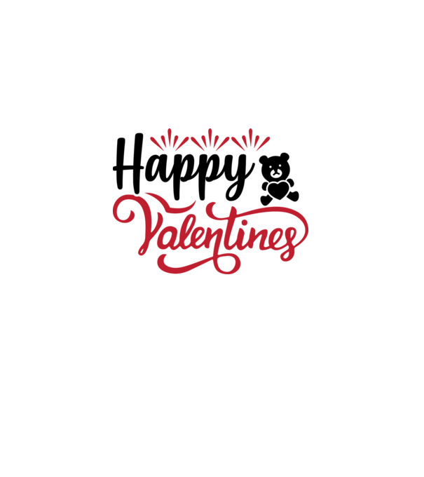 Happy valentines - Boldog Valentin-napot minta fehér pólón