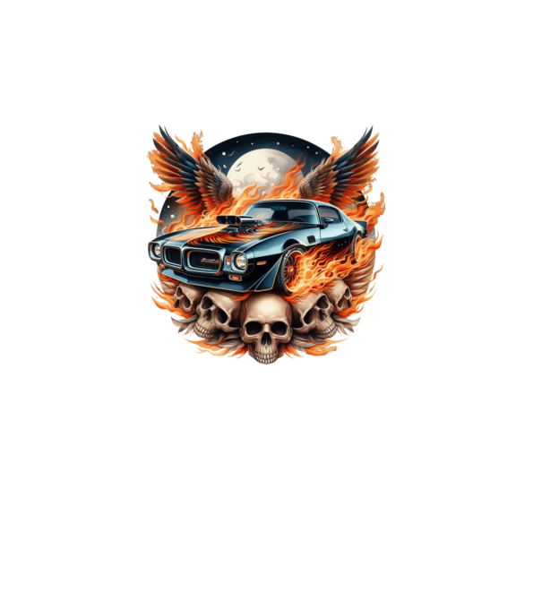 Muscle Car - Izomautó minta türkiz pólón