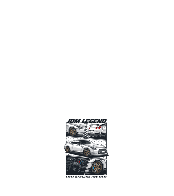 Nissan Skyline R35 - JDM Legend minta fehér pólón