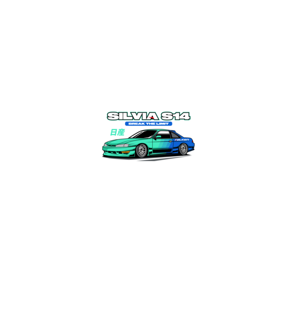 Nissan Silvia S14 minta fekete pólón