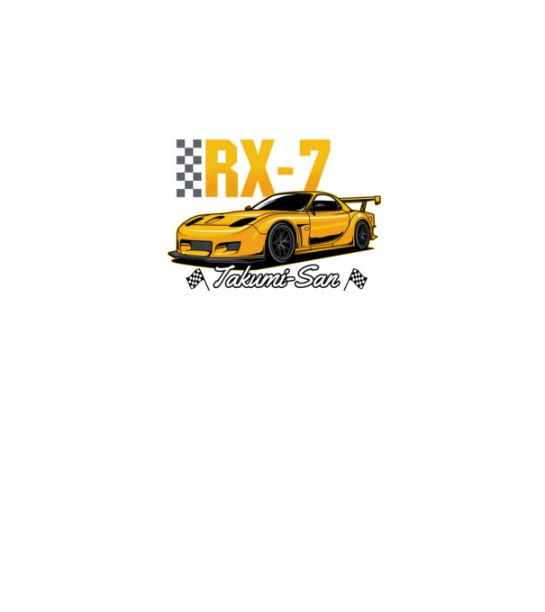 Mazda RX-7 minta fekete pólón
