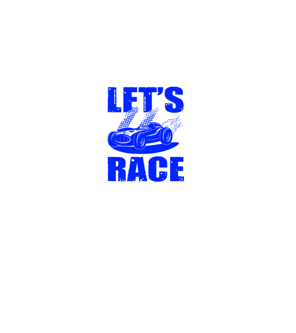 Let's Race - Versenyezzünk! minta fehér pólón