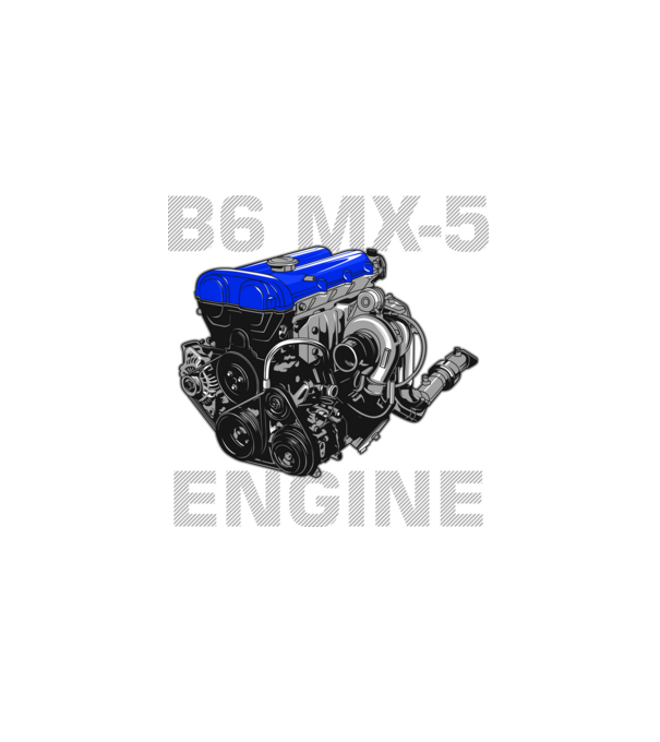 Mazda B6 MX-5 Engine (motor) minta fekete pólón