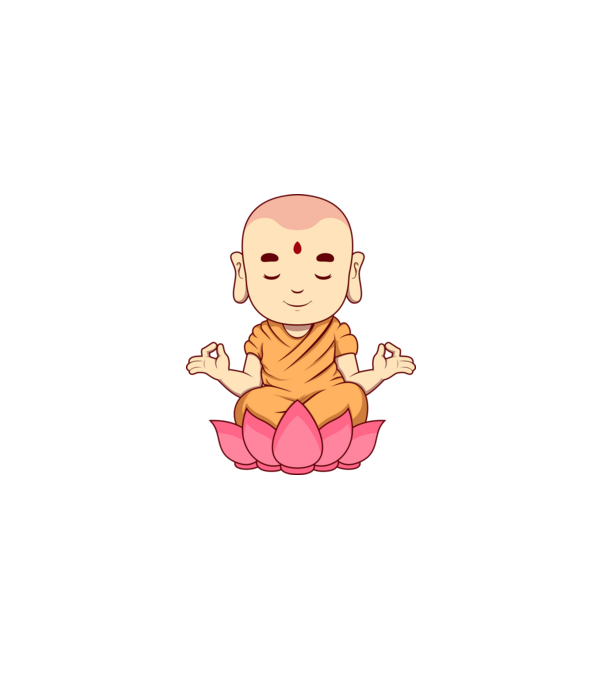 Buddha minta fehér pólón