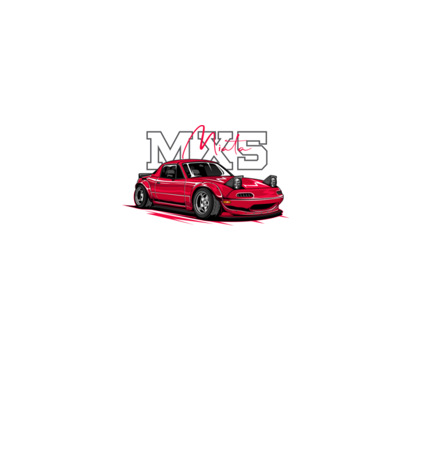Mazda MX-5 Miata minta fekete pólón