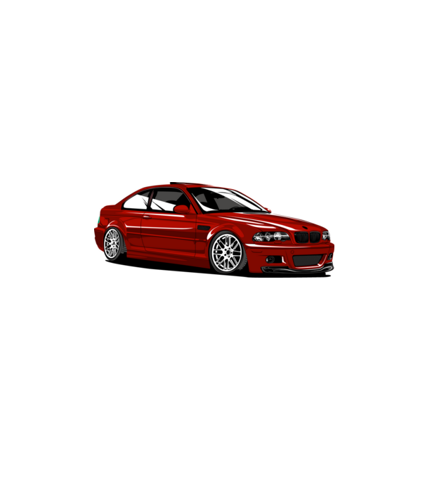BMW M3 E46 Coupe minta fehér pólón