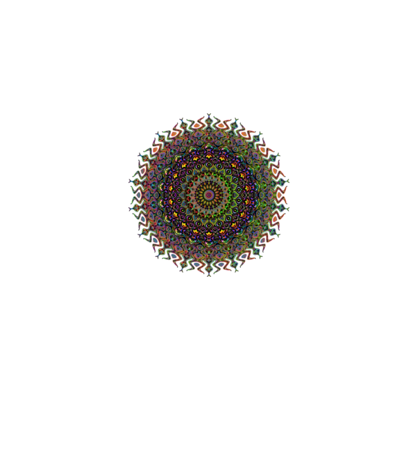 Mandala minta fehér pólón
