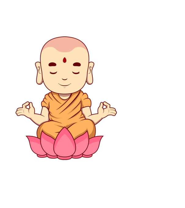 Buddha minta fekete pólón