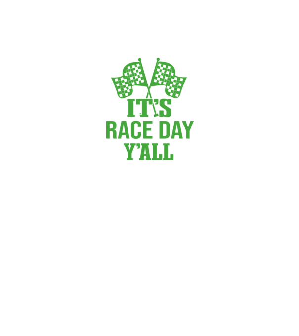 It's race day y'all - Versenynap van! minta fekete pólón